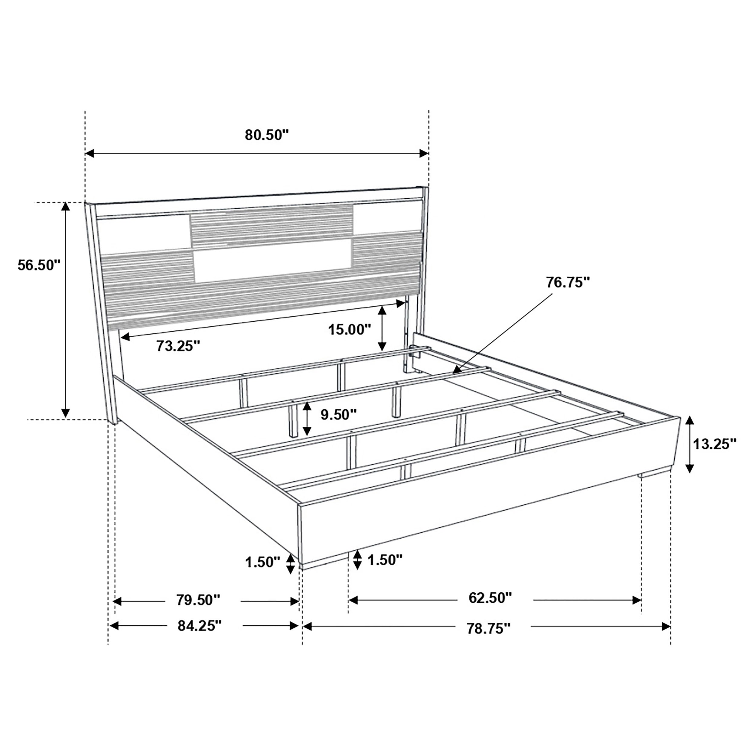 Coaster Blacktoft Panel Bed Black King