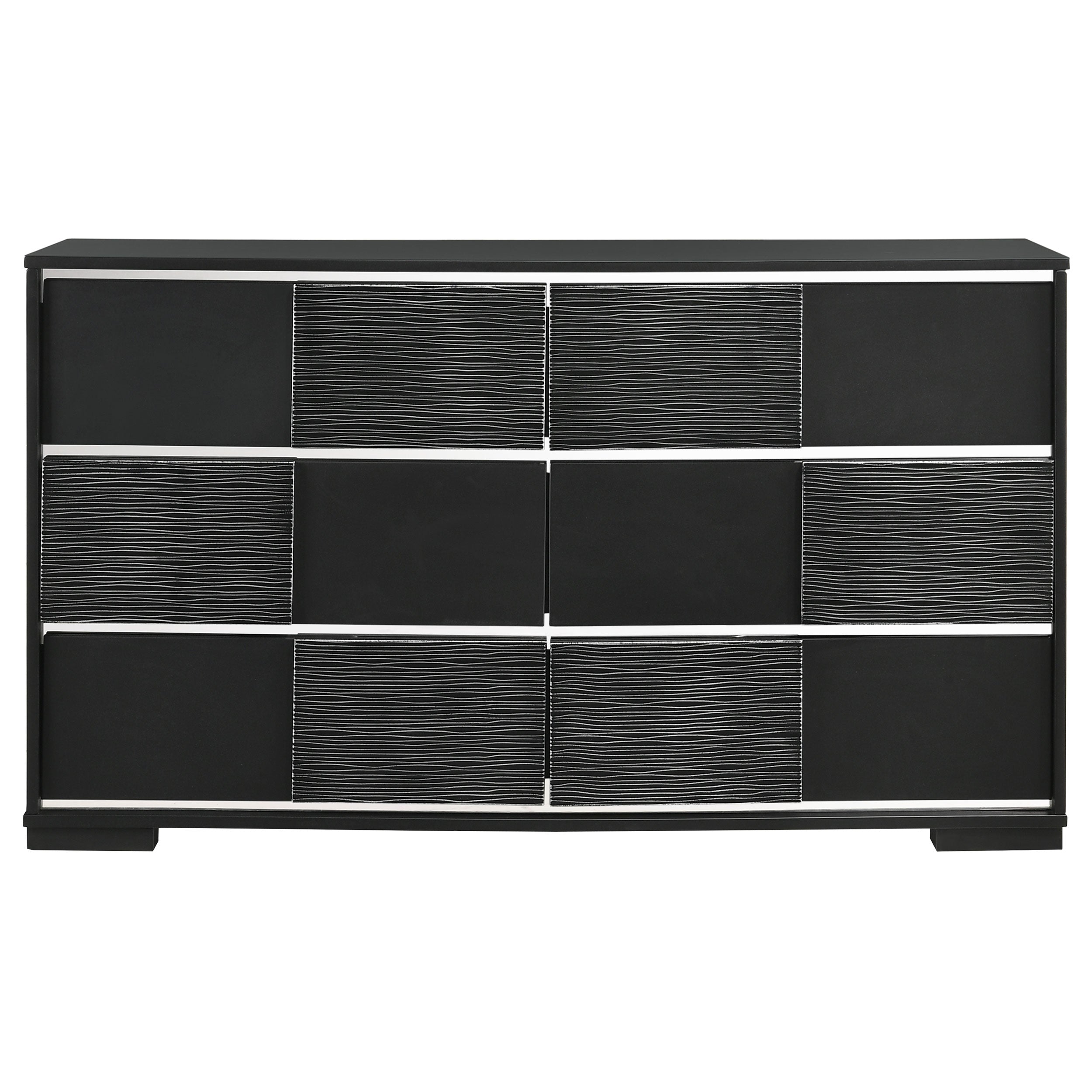 Coaster Blacktoft Panel Bedroom Set Black Eastern King Set of 5