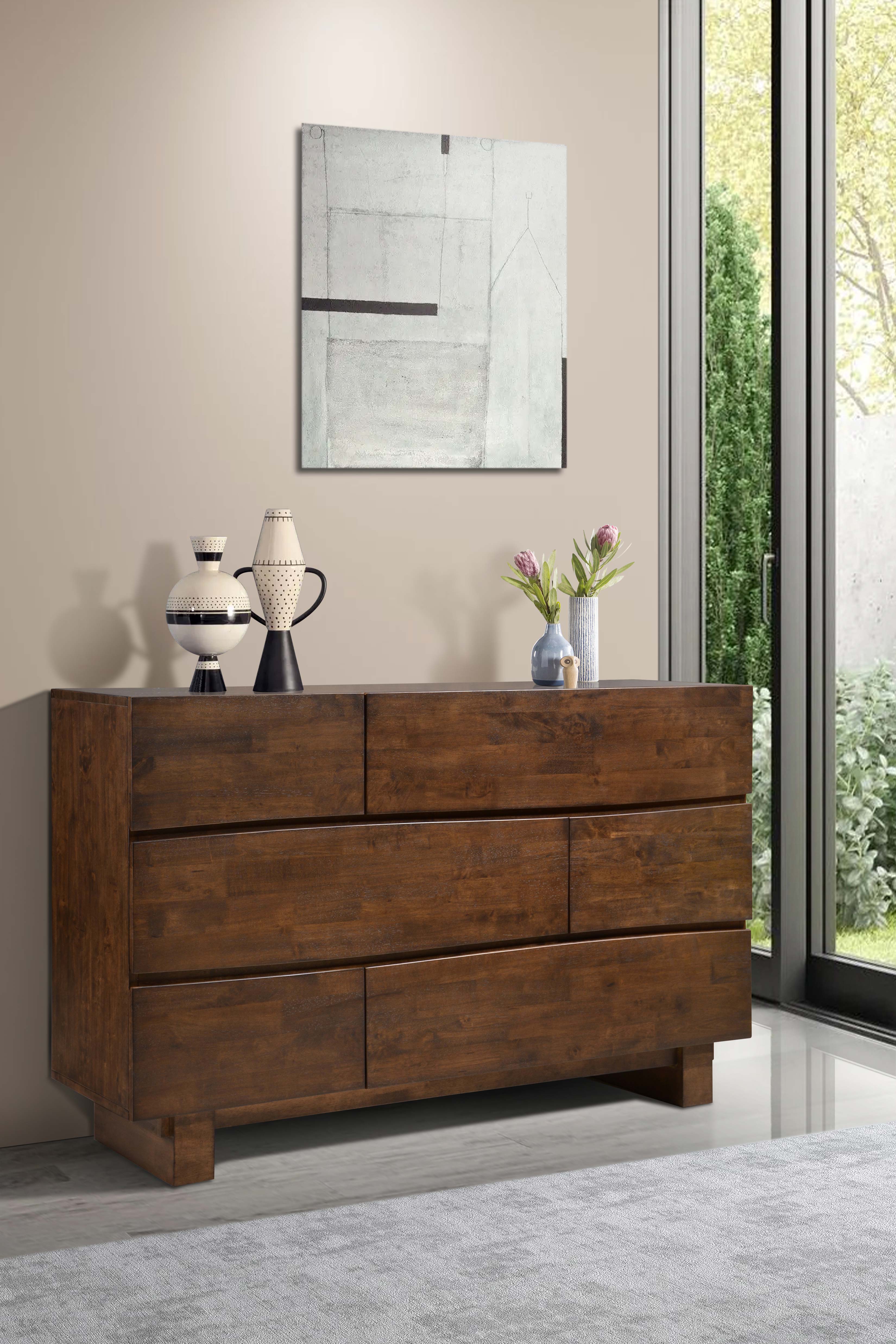 Coaster Genevieve 6-drawer Rectangular Dresser Dark Brown Default Title