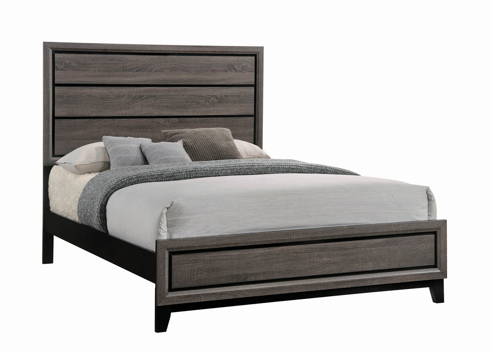 Coaster Watson Bedroom Set Grey Oak and Black Twin