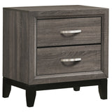 Coaster Watson 2-drawer Nightstand Grey Oak and Black Default Title