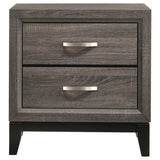 Coaster Watson 2-drawer Nightstand Grey Oak and Black Default Title