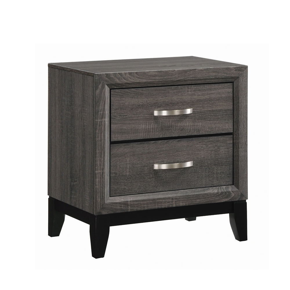 Coaster Watson Bedroom Set Grey Oak and Black Twin