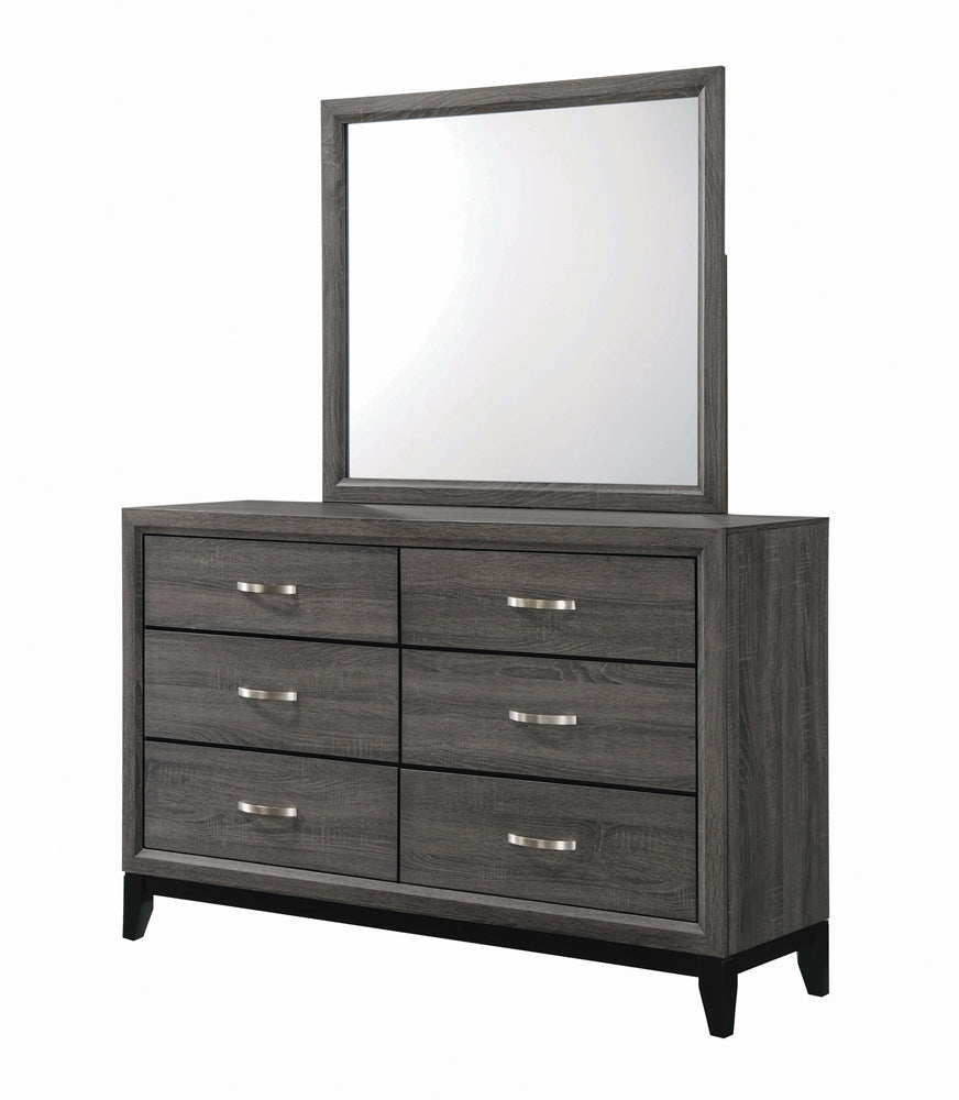 Coaster Watson Bedroom Set Grey Oak and Black Twin