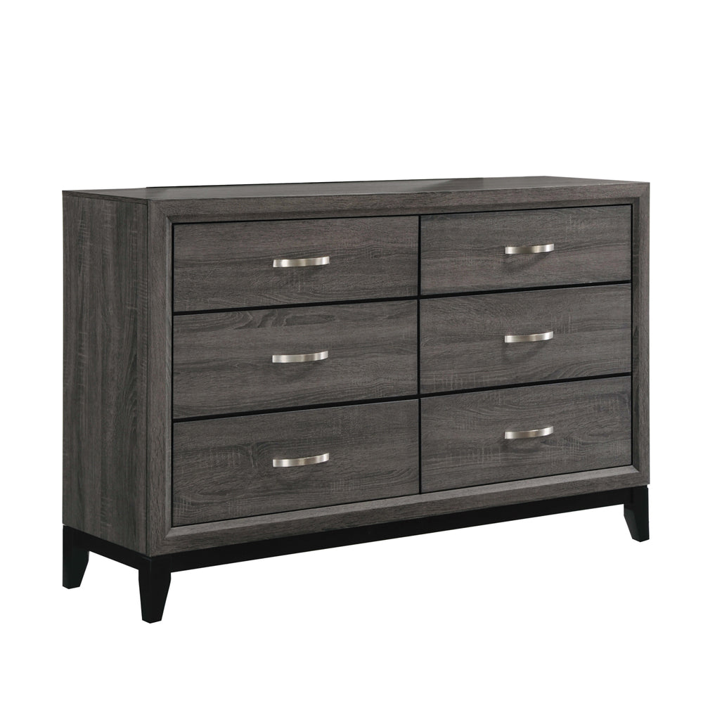 Coaster Watson Bedroom Set Grey Oak and Black Twin