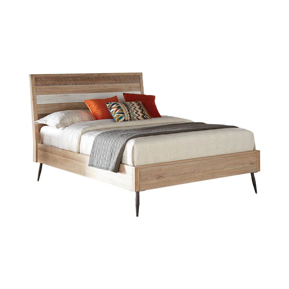 Coaster Marlow Platform Bed Rough Sawn Multi Eastern King