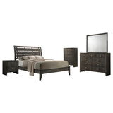 Coaster Serenity Sleigh Bedroom Set Mod Grey Eastern King Set of 5