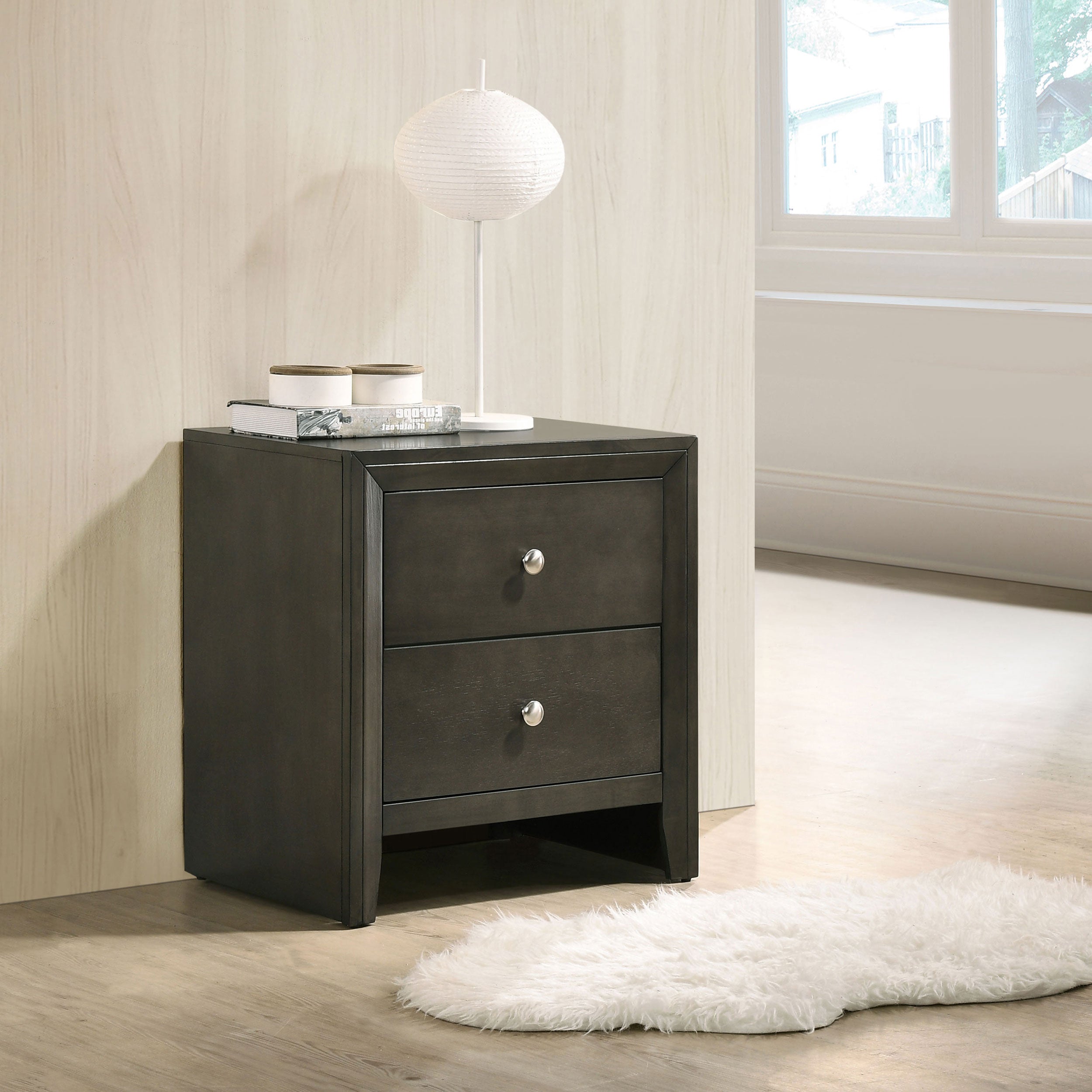 Coaster Serenity 2-drawer Nightstand Mod Grey Default Title