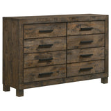 Coaster Woodmont 8-drawer Dresser Rustic Golden Brown Default Title