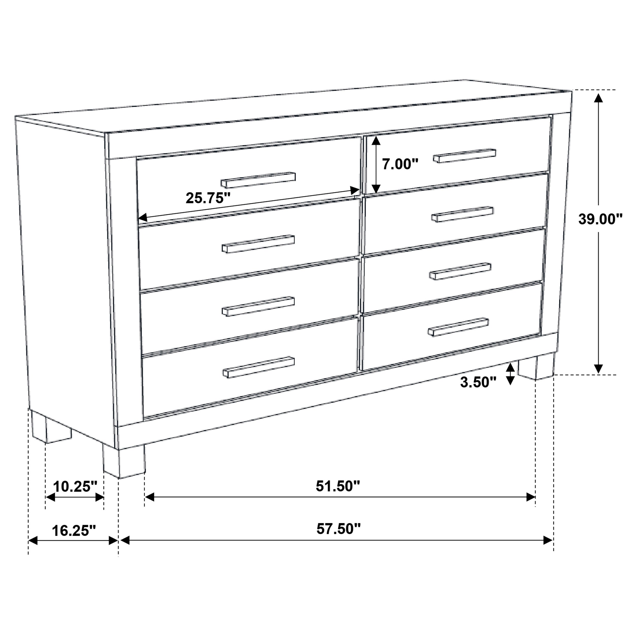 Coaster Woodmont 8-drawer Dresser Rustic Golden Brown Default Title