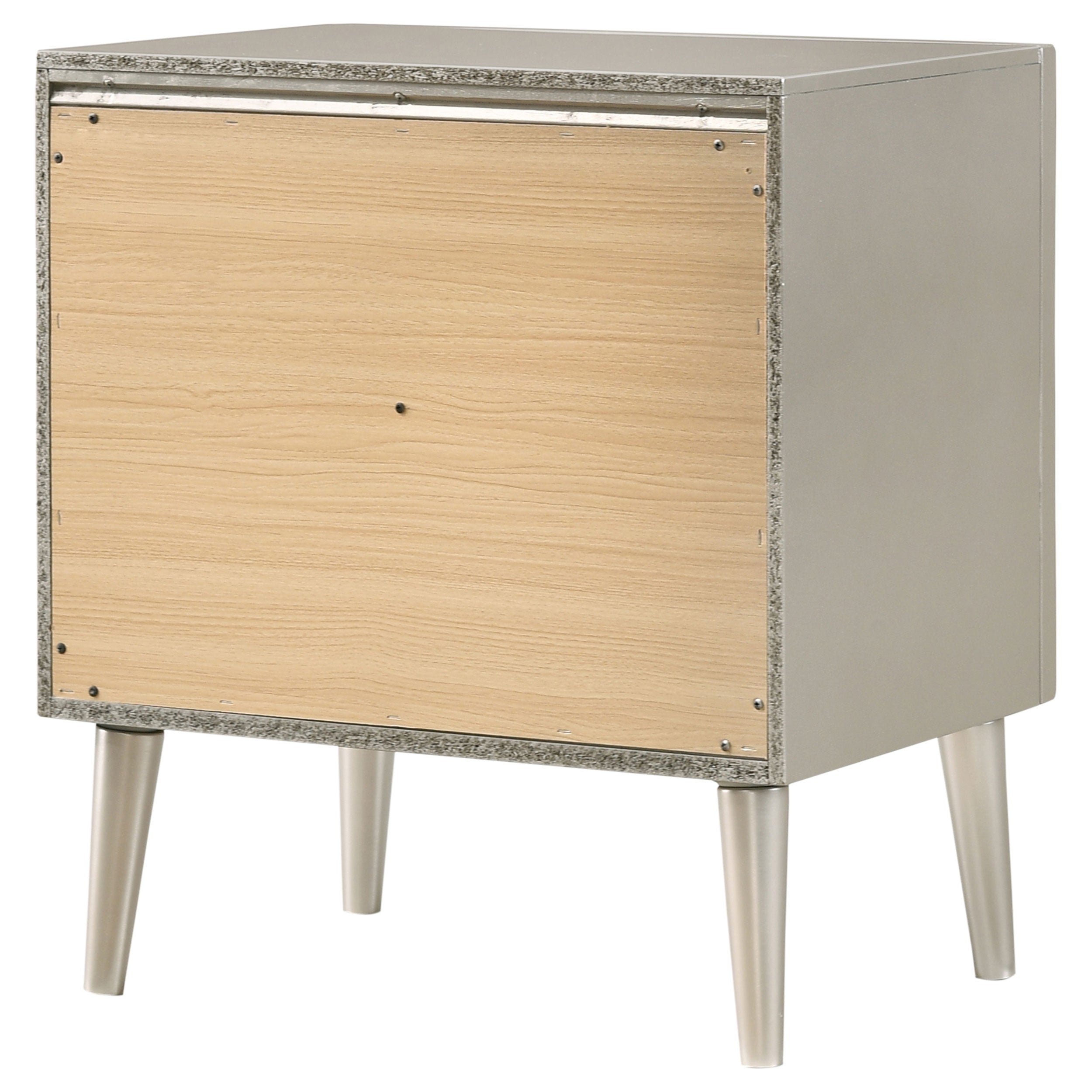 Coaster Ramon 2-drawer Nightstand Metallic Sterling Default Title