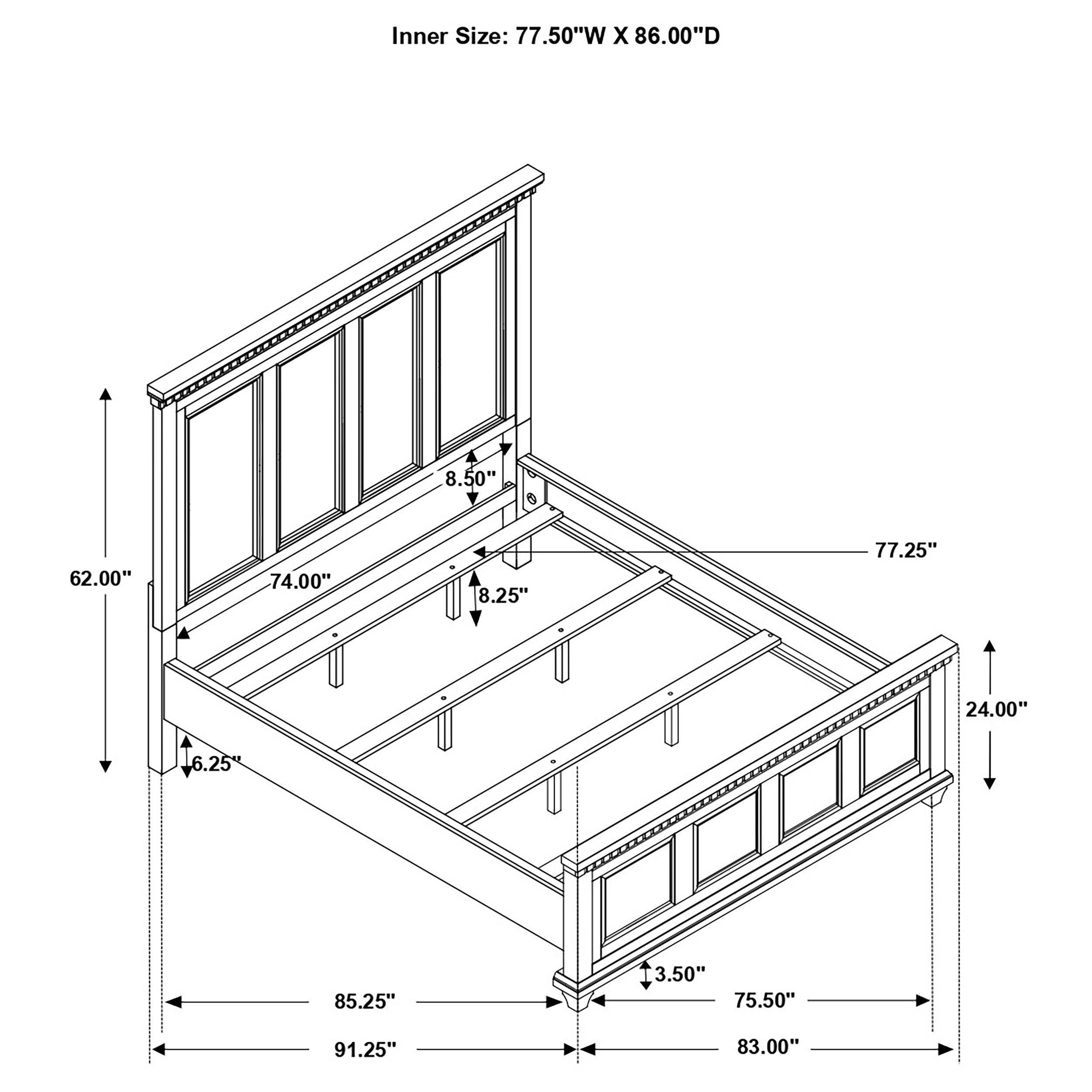 Coaster Bennington Rectangular Bed Acacia Brown Cal King