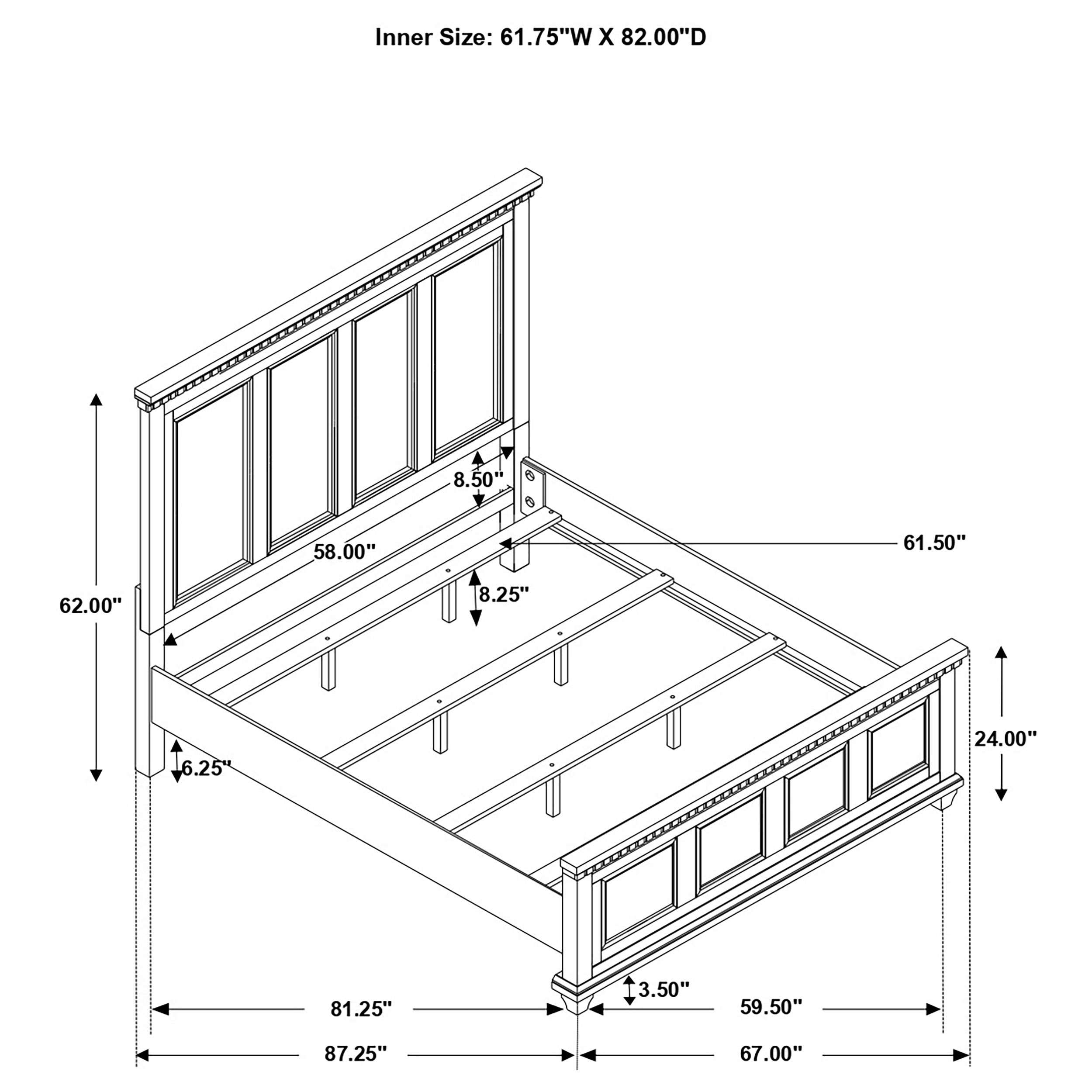 Coaster Bennington Rectangular Bed Acacia Brown Cal King