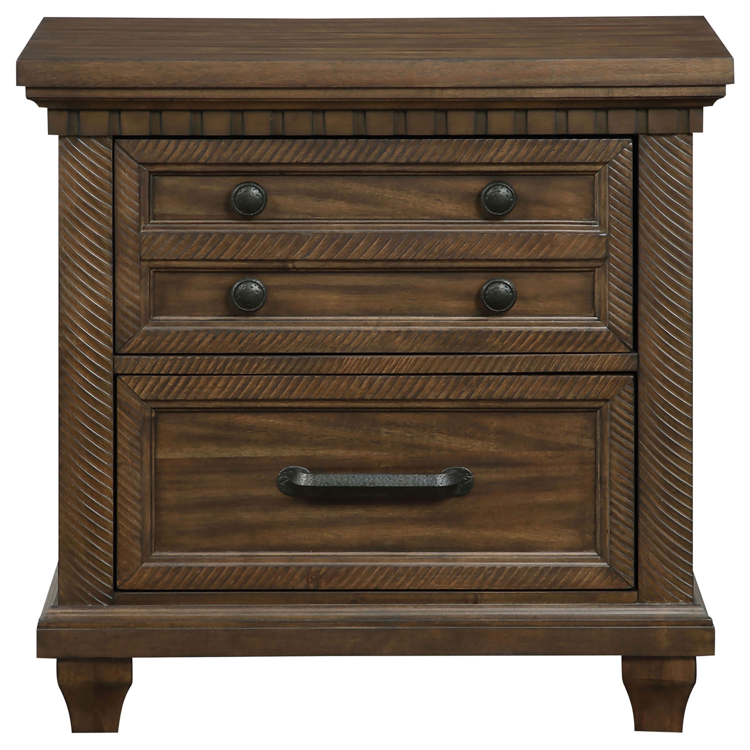 Coaster Bennington Rectangular 2-drawer Nightstand Acacia Brown Default Title