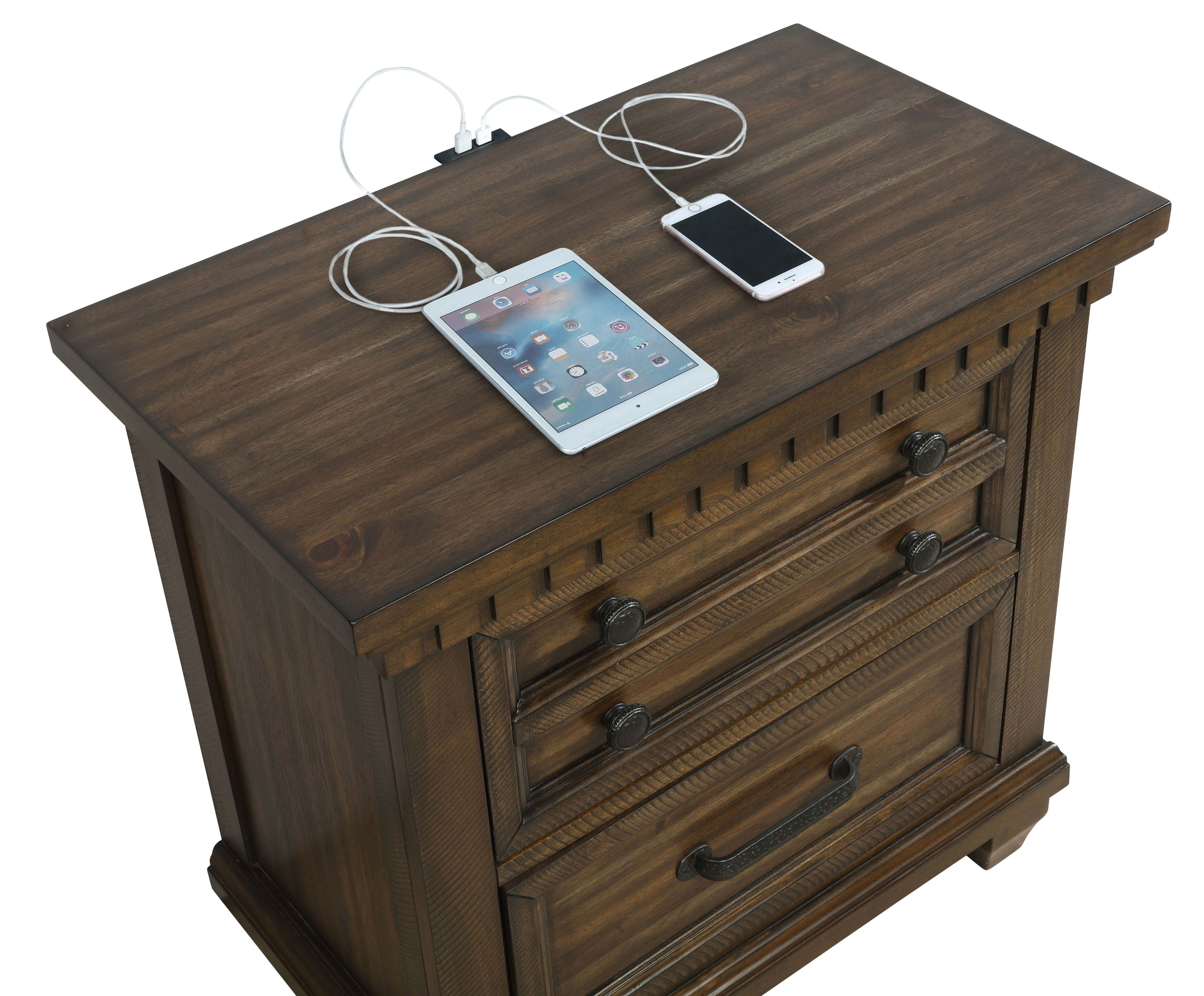 Coaster Bennington Rectangular 2-drawer Nightstand Acacia Brown Default Title