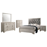 Coaster Salford Bedroom Set Metallic Sterling Eastern King Set of 5