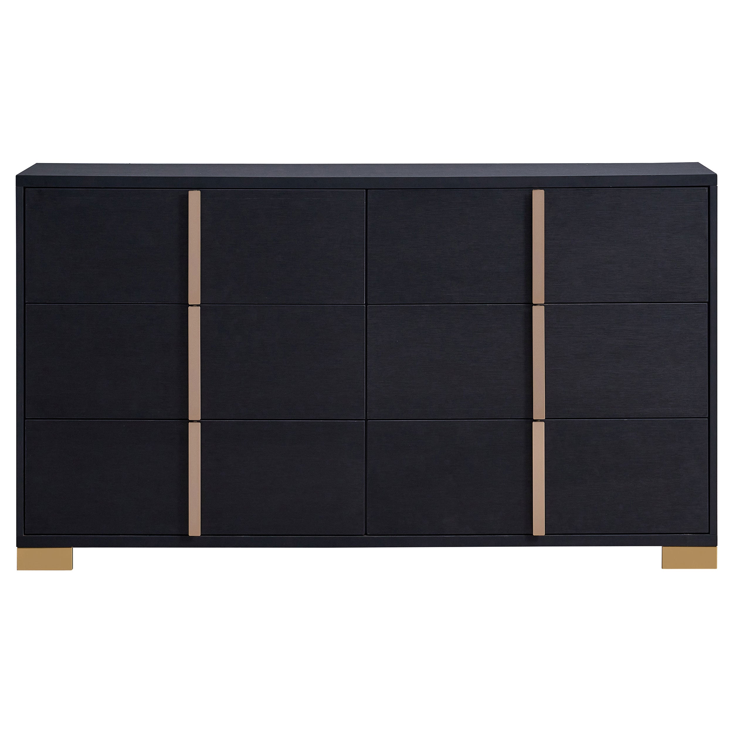 Coaster Marceline Bedroom Set with LED Headboard Black Twin Set of 5