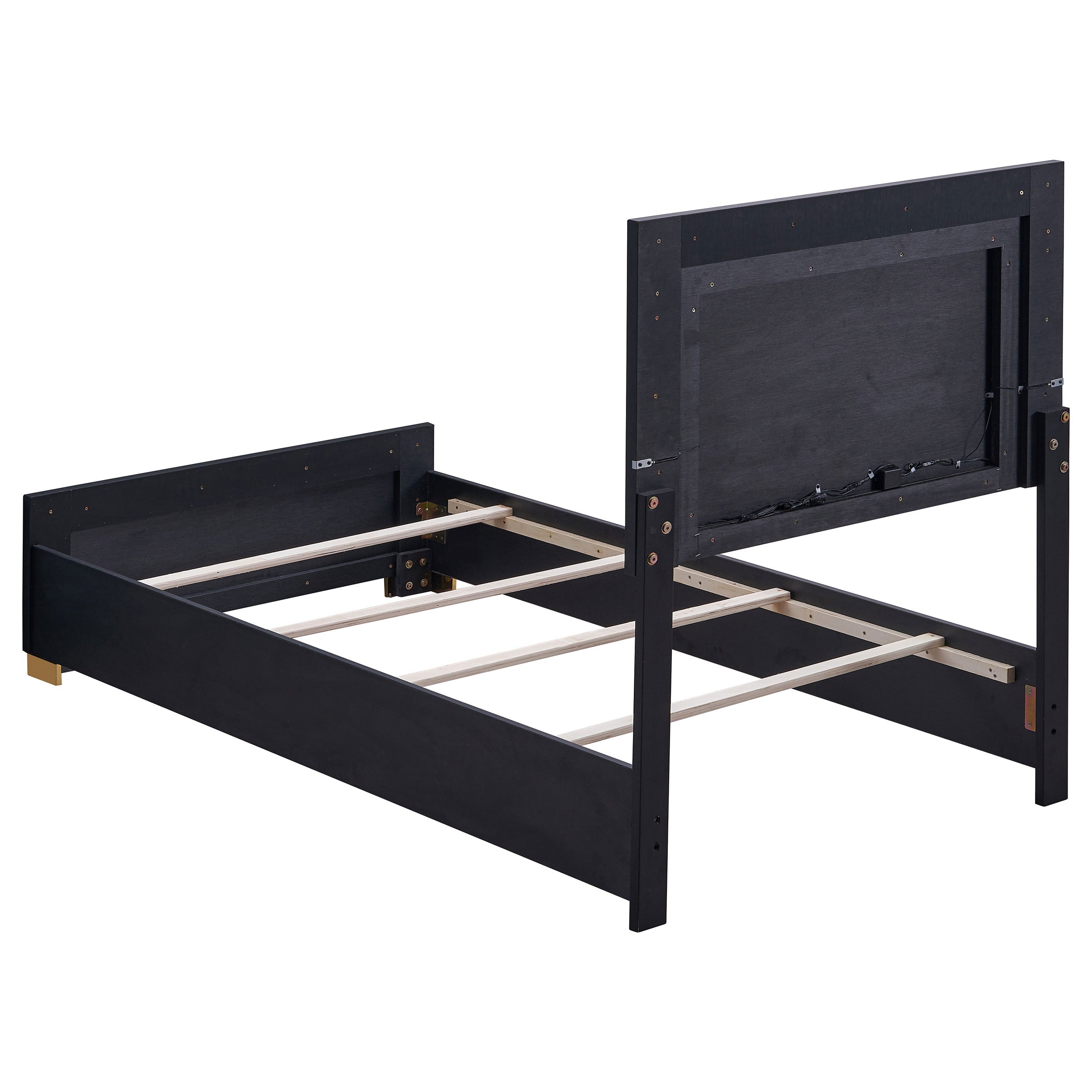 Coaster Marceline Bed with LED Headboard Black Twin