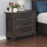 Coaster Atascadero 3-drawer Nightstand Weathered Carbon Default Title