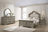 Coaster Manchester Bedroom Set with Upholstered Arched Headboard Wheat Eastern King Set of 4