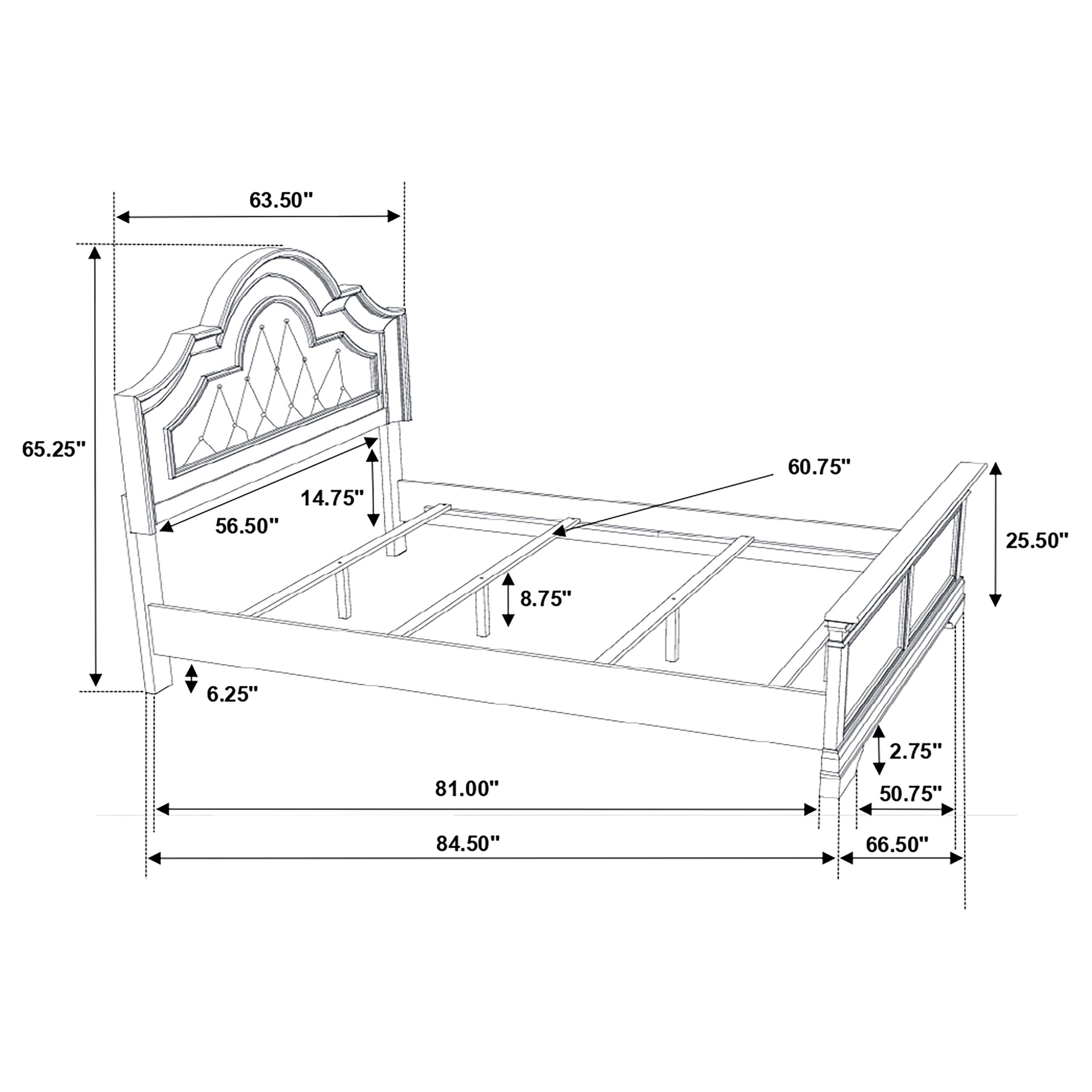 Coaster Manchester Bedroom Set with Upholstered Arched Headboard Wheat Cal King Set of 5