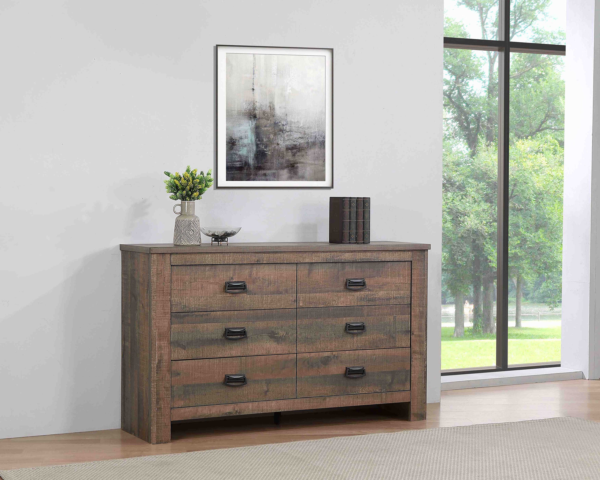 Coaster Frederick 6-drawer Dresser Weathered Oak Default Title