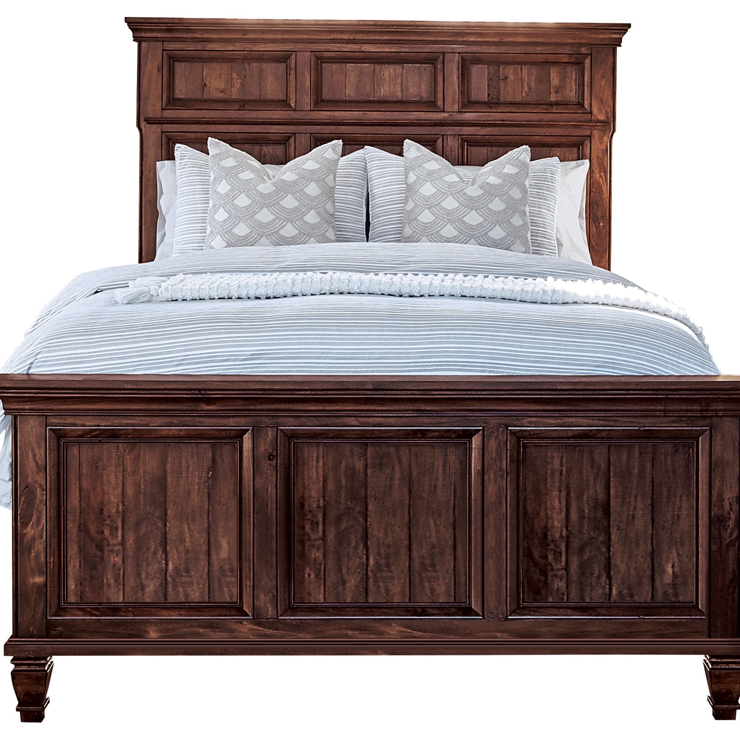 Coaster Avenue Panel Bed Weathered Burnished Brown Cal King