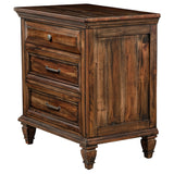 Coaster Avenue 3-drawer Nightstand Weathered Burnished Brown Default Title