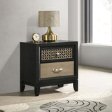 Coaster Valencia 2-drawer Nightstand Light Brown and Black Default Title