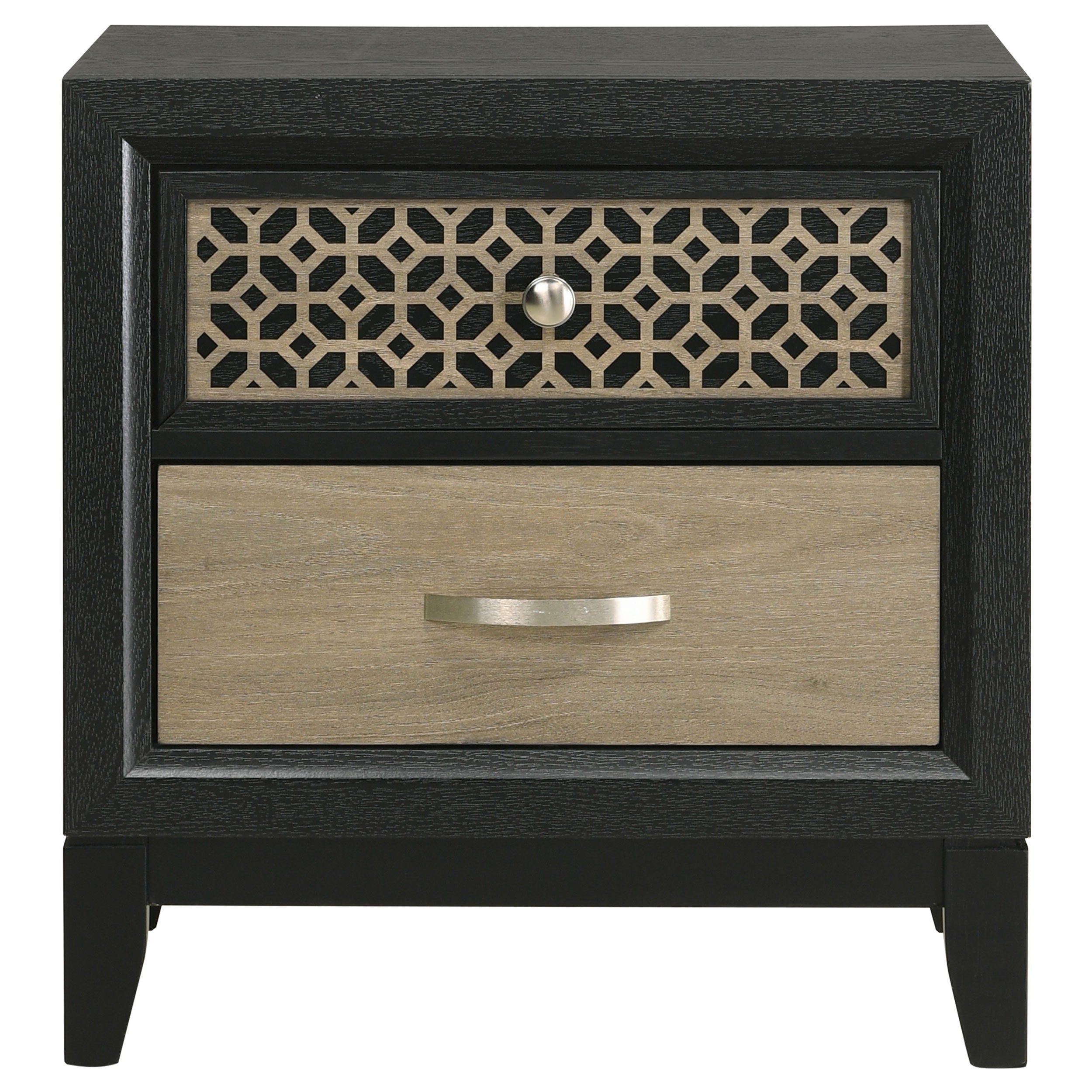 Coaster Valencia 2-drawer Nightstand Light Brown and Black Default Title