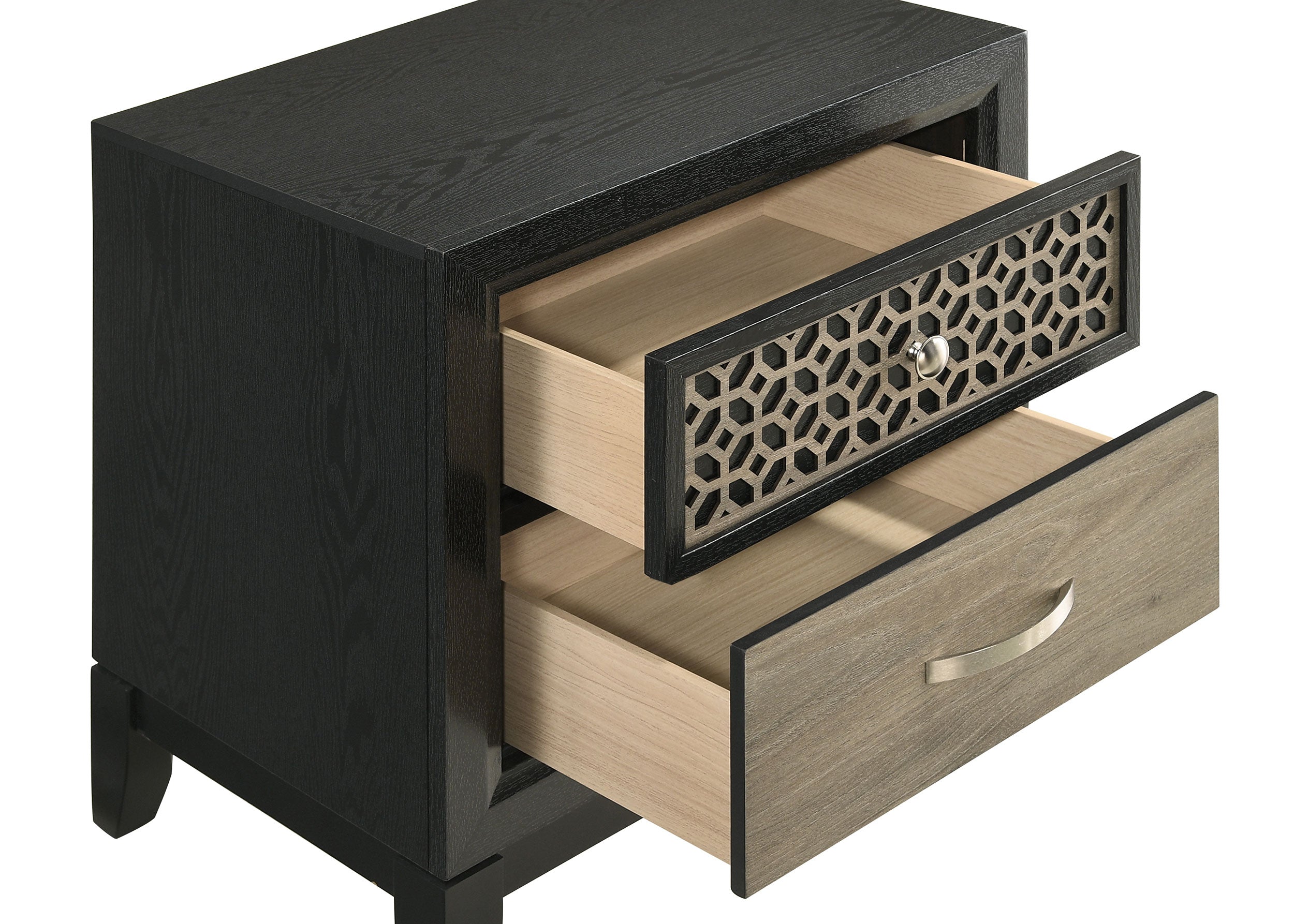 Coaster Valencia 2-drawer Nightstand Light Brown and Black Default Title