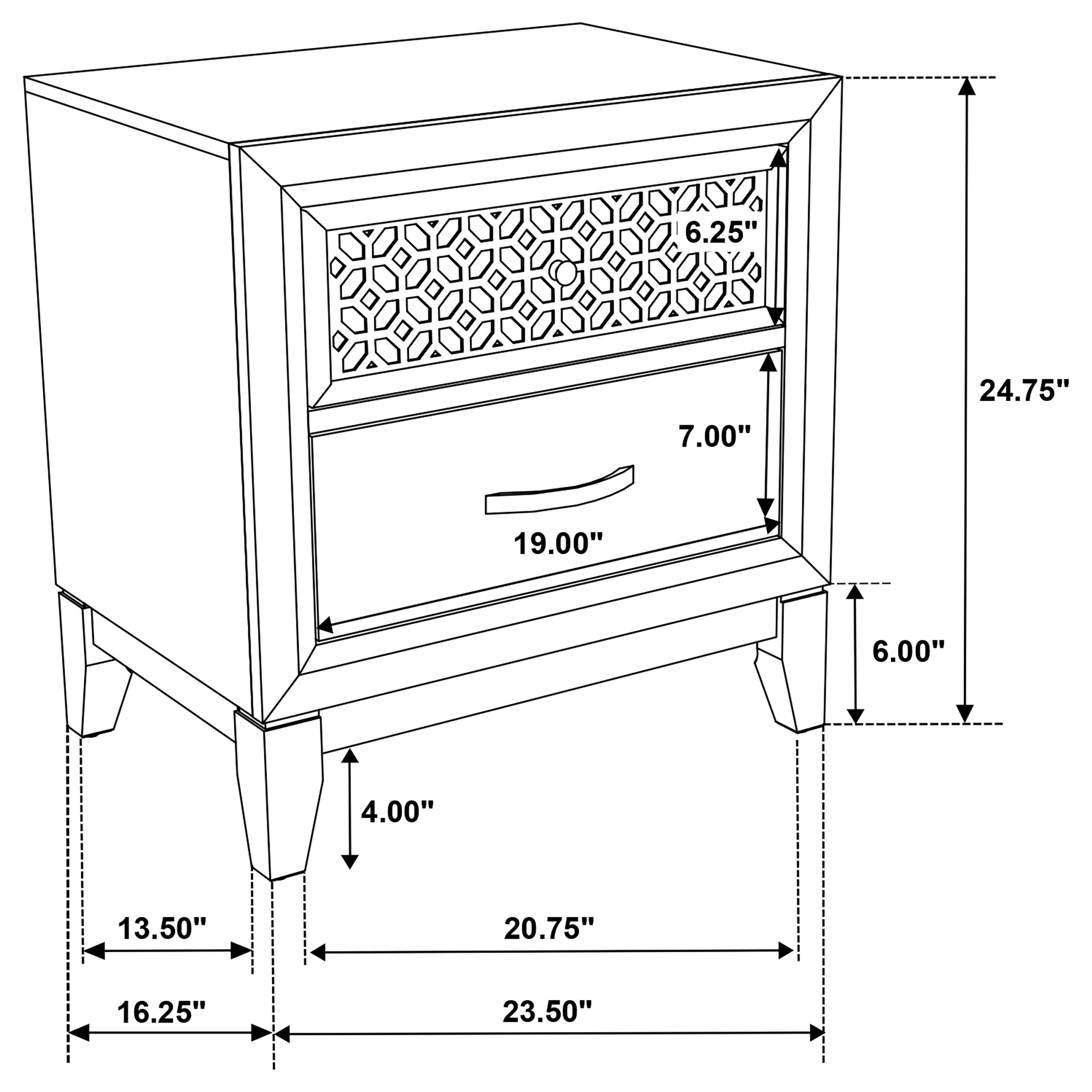 Coaster Valencia 2-drawer Nightstand Light Brown and Black Default Title