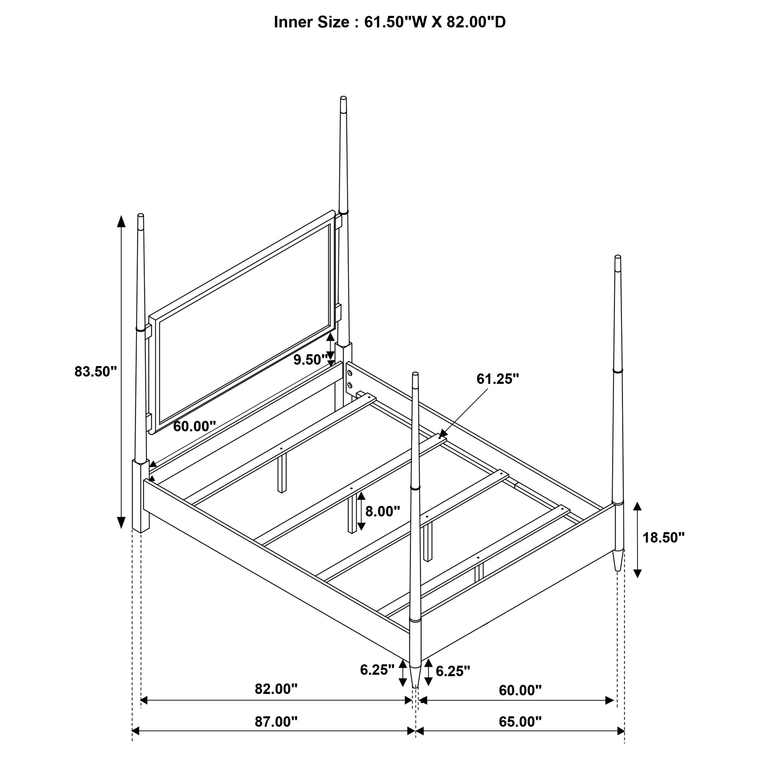 Coaster Emberlyn Poster Bed Brown King