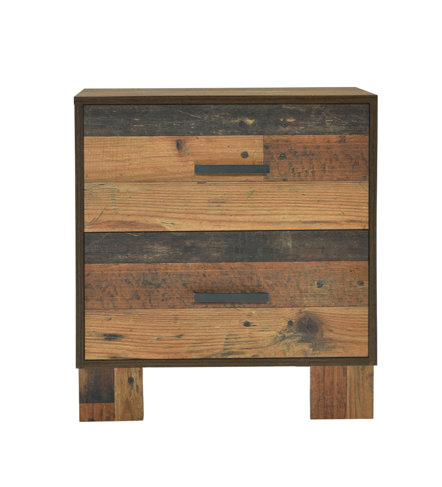 Coaster Sidney 2-drawer Nightstand Rustic Pine Default Title