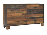 Coaster Sidney 6-drawer Dresser Rustic Pine Default Title