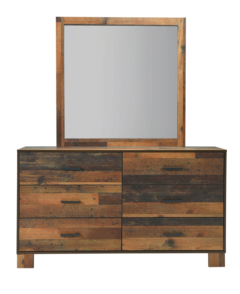 Coaster Sidney 6-drawer Dresser Rustic Pine Default Title