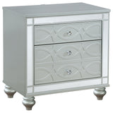 Coaster Gunnison 2-drawer Nightstand Silver Metallic Default Title