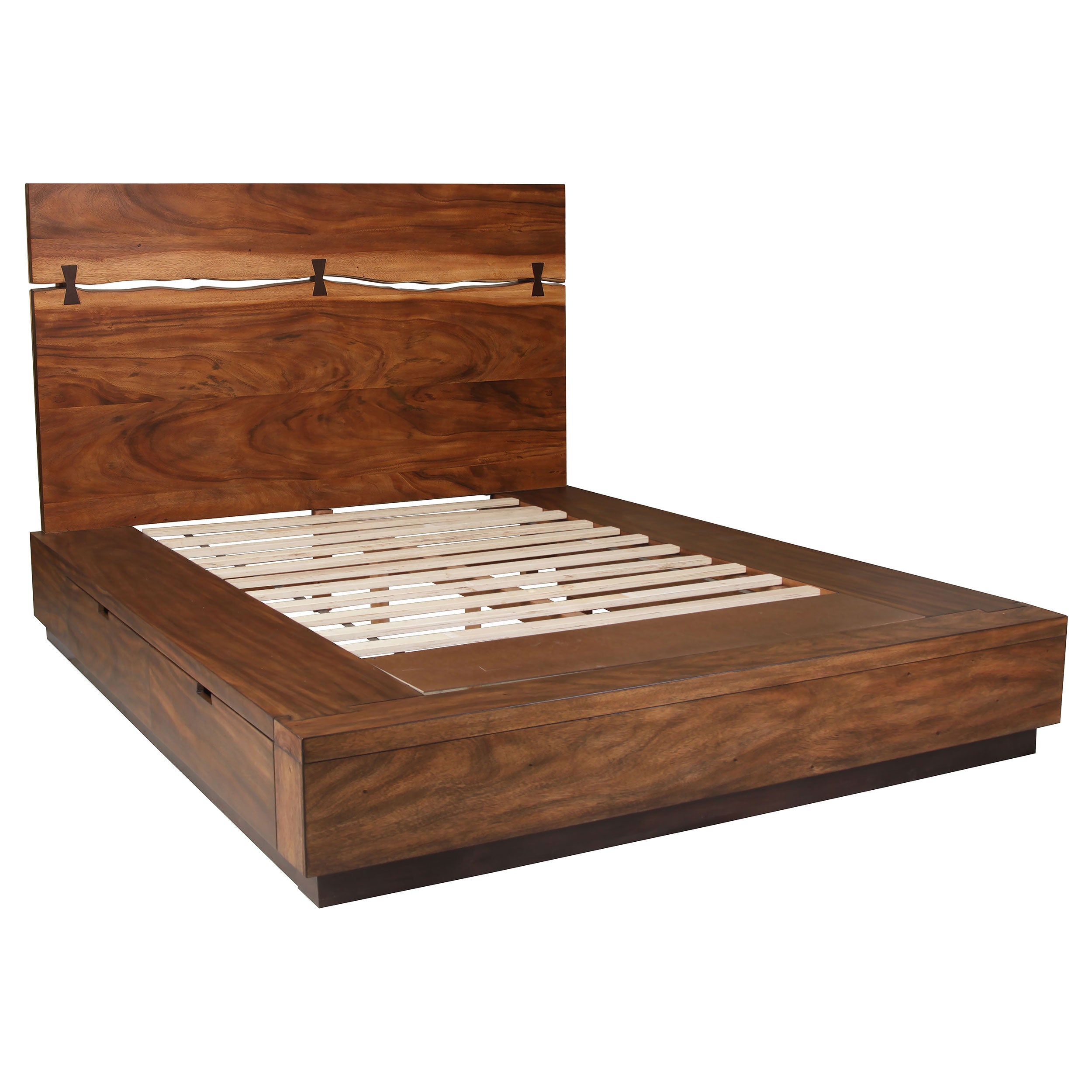 Coaster Winslow Storage Bed Smokey Walnut and Coffee Bean King