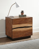 Coaster Winslow 2-drawer Nightstand Smokey Walnut and Coffee Bean Default Title