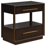 Coaster Durango 2-drawer Nightstand Smoked Peppercorn Default Title