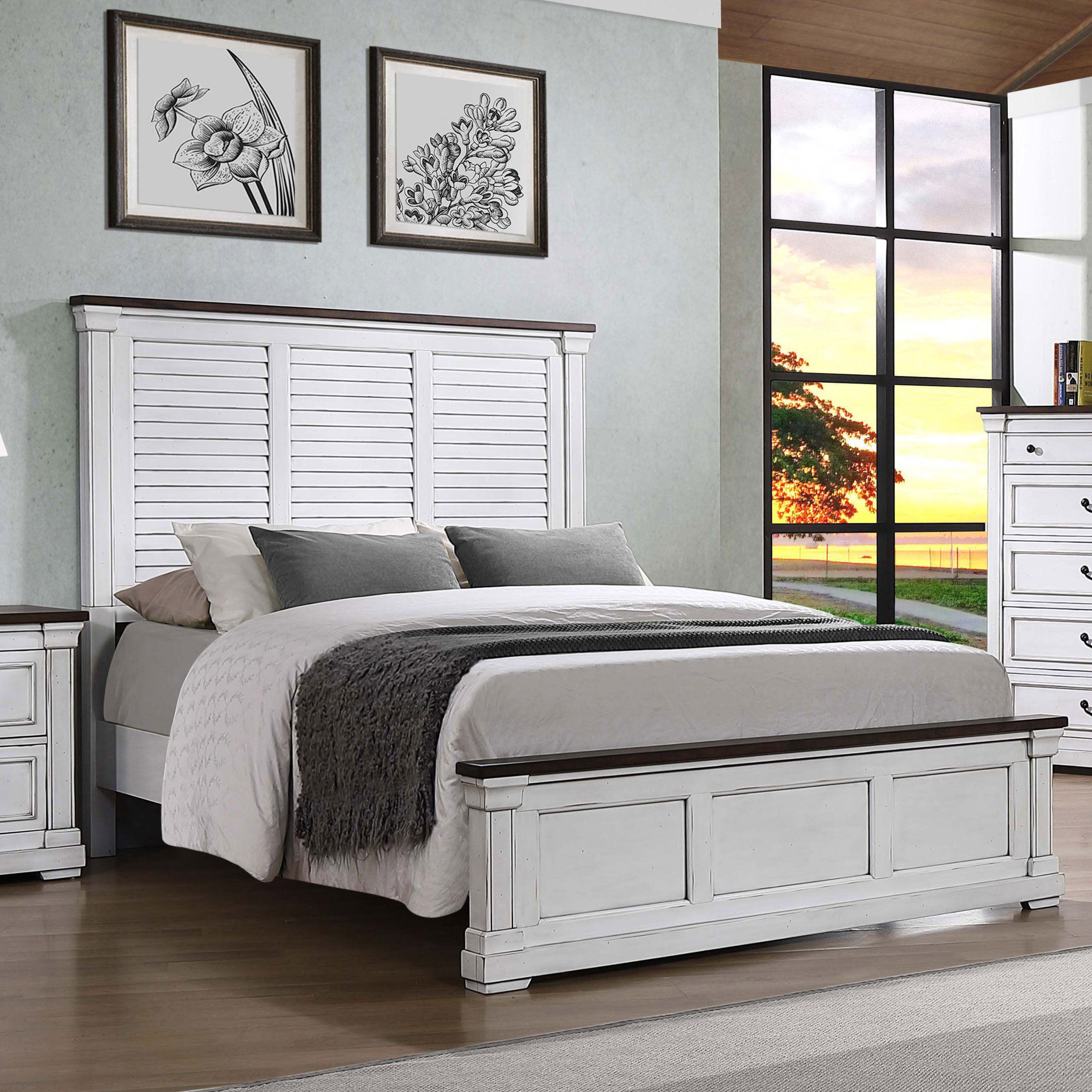 Coaster Hillcrest Panel Bed White Cal King