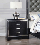 Coaster Cappola Rectangular 2-drawer Nightstand Silver and Black Default Title