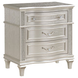 Coaster Evangeline 3-drawer Nightstand Silver Oak Default Title