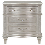 Coaster Evangeline 3-drawer Nightstand Silver Oak Default Title