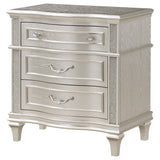 Coaster Evangeline 3-drawer Nightstand Silver Oak Default Title