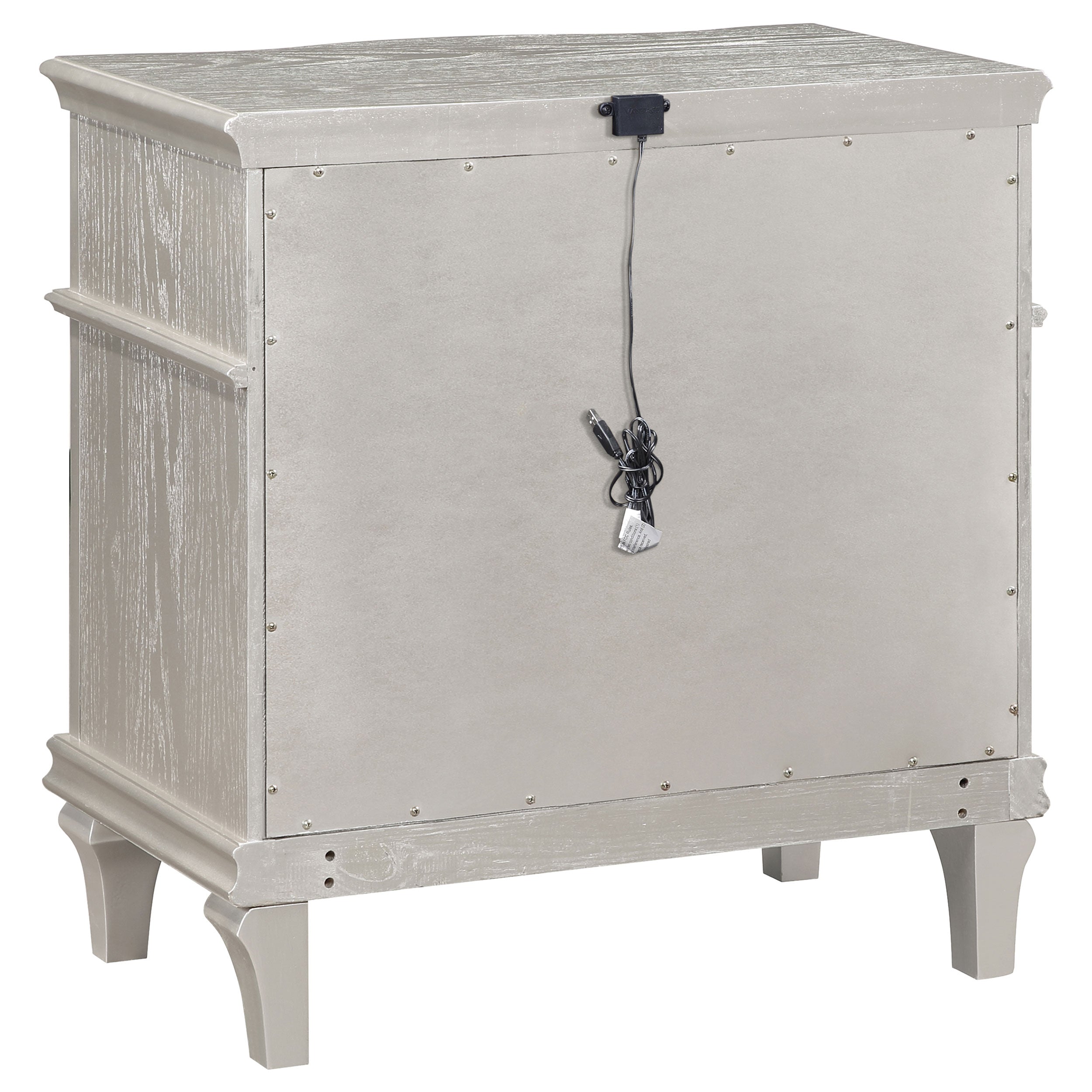 Coaster Evangeline 3-drawer Nightstand Silver Oak Default Title