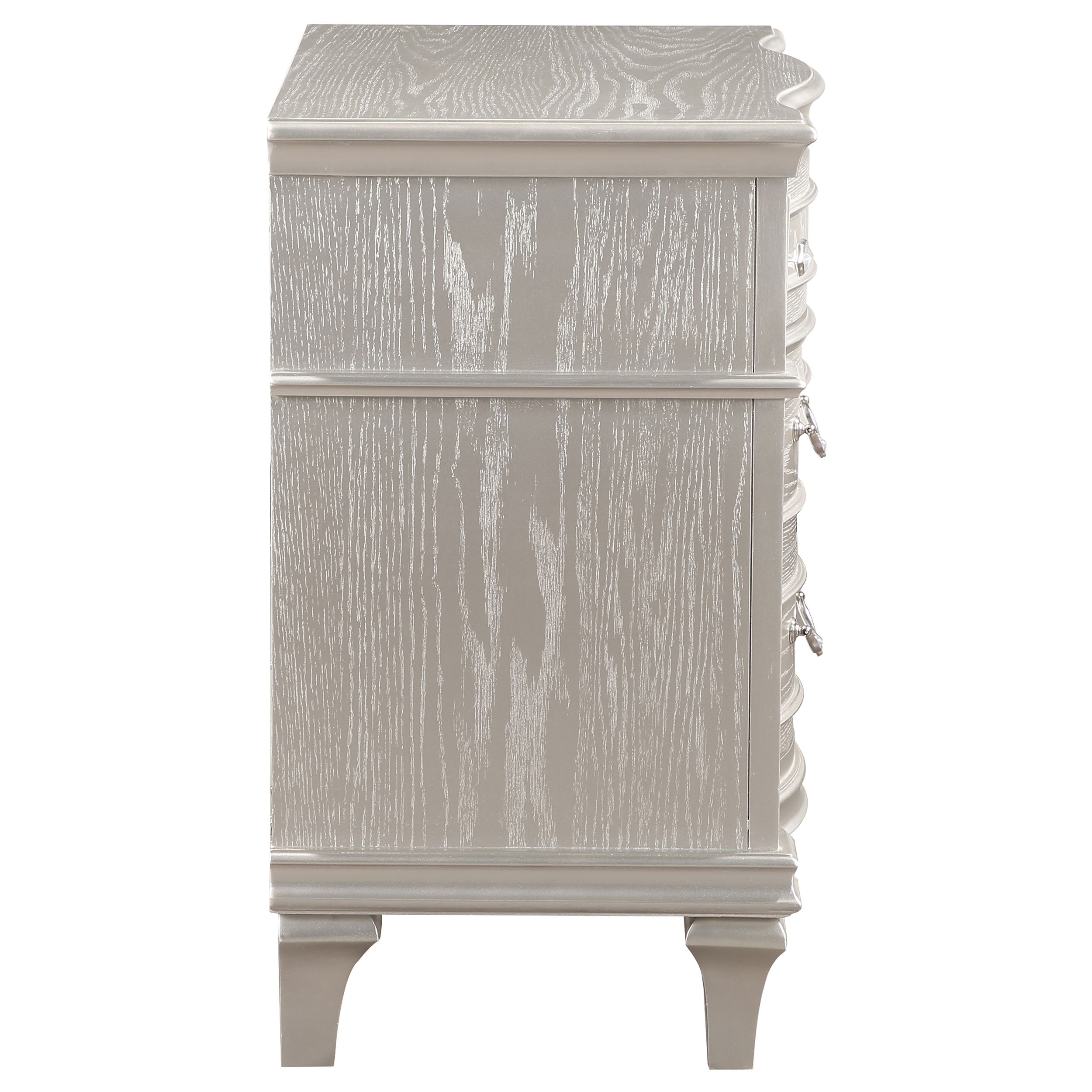 Coaster Evangeline 3-drawer Nightstand Silver Oak Default Title