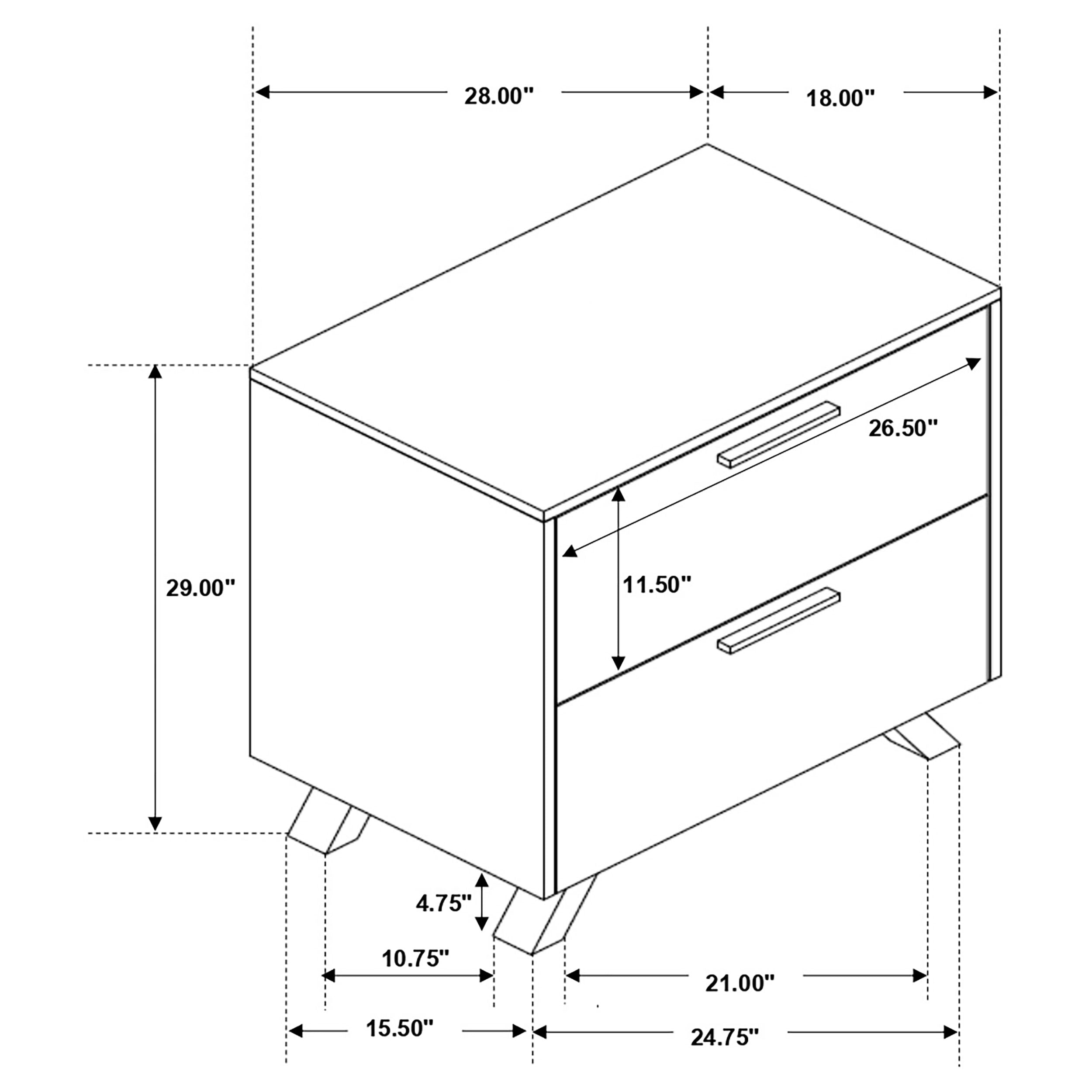 Coaster Taylor 2-drawer Rectangular Nightstand with Dual USB Ports Light Honey Brown Default Title