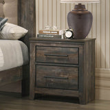 Coaster Ridgedale 2-drawer Nightstand Weathered Dark Brown Default Title