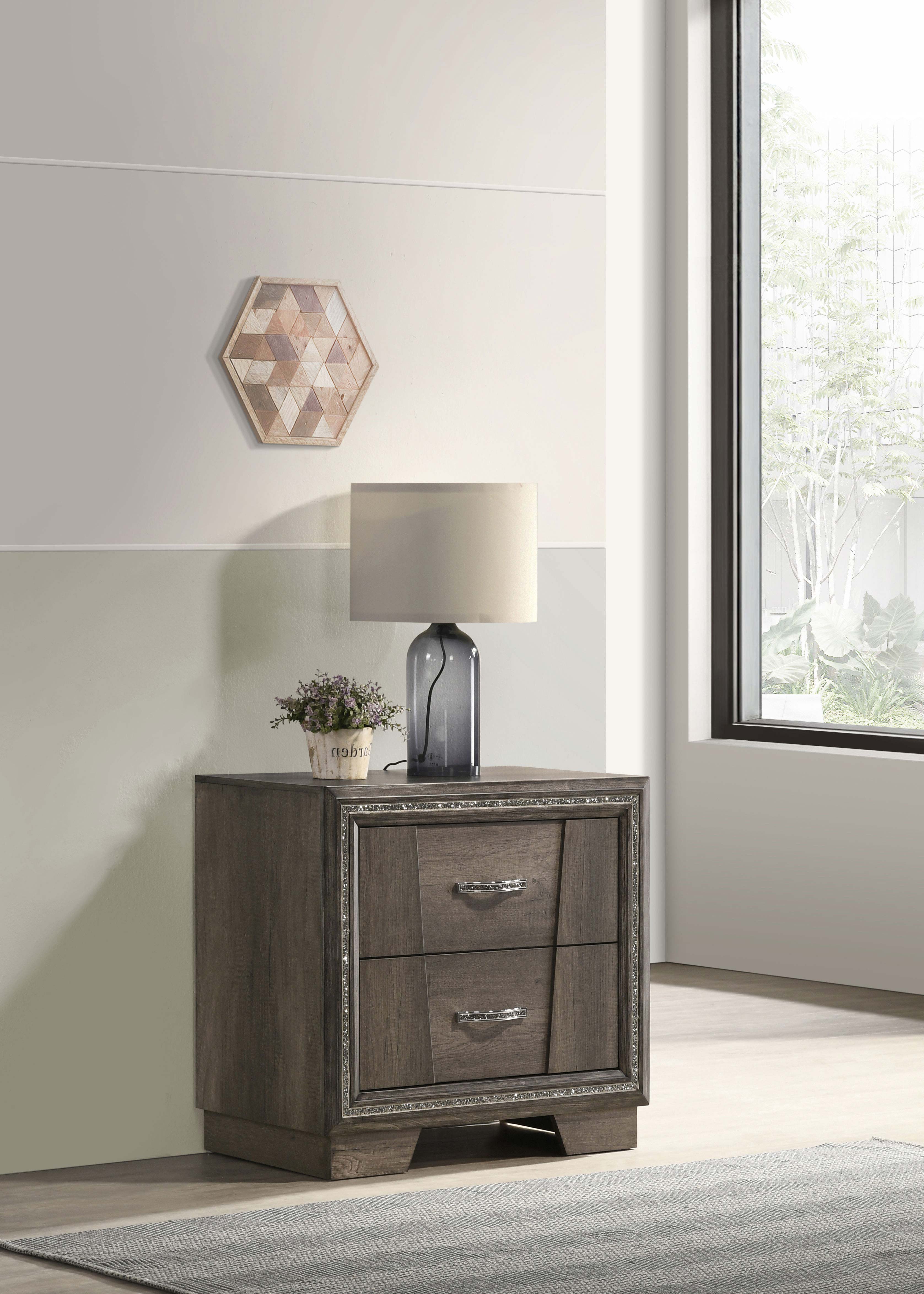 Coaster Janine 2-drawer Nightstand Grey Default Title